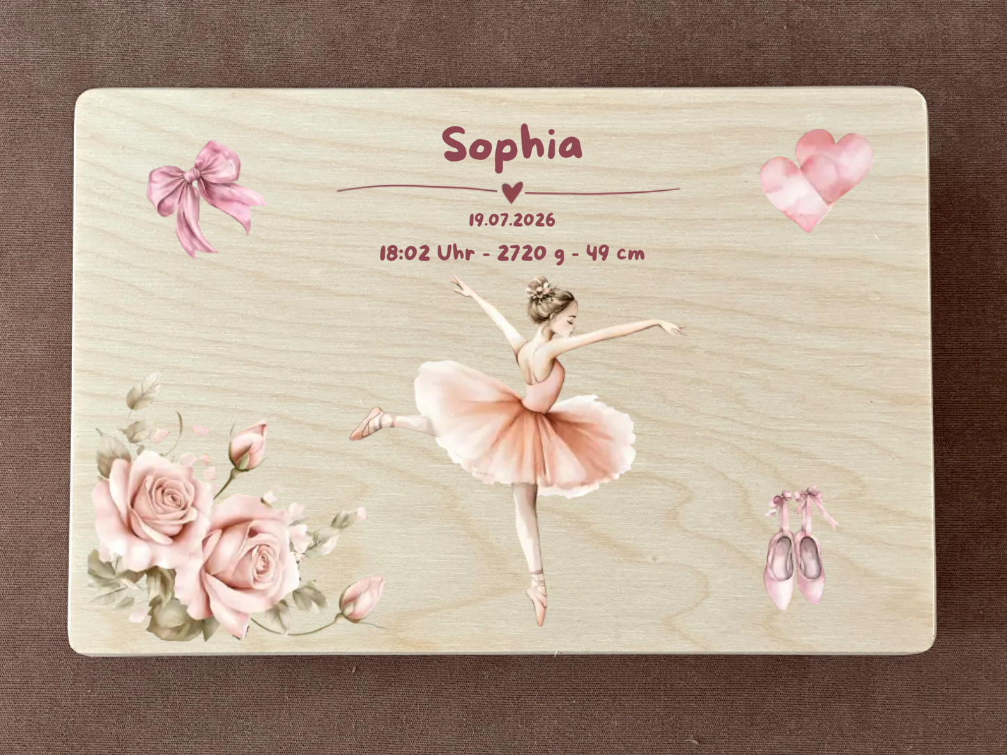 Holzkiste Ballerina