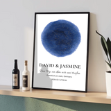 Personalisierte Sternenkarte – Individuelles Nachthimmel Poster mit Namen, Datum & Ort – Romantisches Wandbild Geschenk für Paare