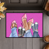Personalisierte Familien Fußmatte mit individuellen Schuh-Illustrationen – Willkommen Matte mit Namen – Geschenk zum Einzug & Familien Deko