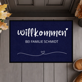 Personalisierte Willkommen-Fußmatte mit Familiennamen – Individuelle Eingangsmatte