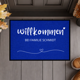 Personalisierte Willkommen-Fußmatte mit Familiennamen – Individuelle Eingangsmatte