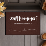 Personalisierte Willkommen-Fußmatte mit Familiennamen – Individuelle Eingangsmatte
