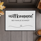 Personalisierte Willkommen-Fußmatte mit Familiennamen – Individuelle Eingangsmatte