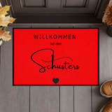 Personalisierte Willkommen-Fußmatte mit Familiennamen – Moderne individuelle Eingangsmatte, Geschenk zum Einzug