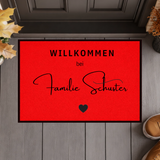 Personalisierte Willkommen Fußmatte mit Familiennamen – Individuelle Türmatte mit rutschfestem Gummirand, Geschenk zum Einzug