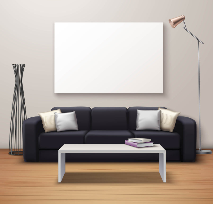 Personalisierte Große Familien-Sitz-Leinwand – Porträt Wandkunst