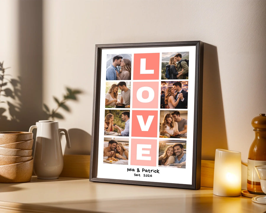 LOVE Posterdesign – Personalisierung mit eigenem Foto und Text