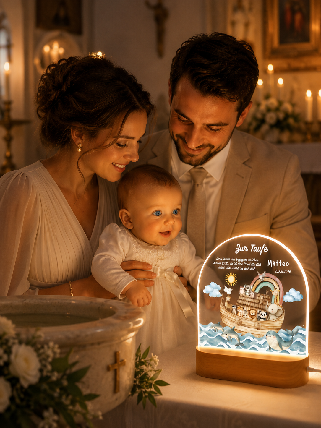 Nachtlichter taufe arche noah
