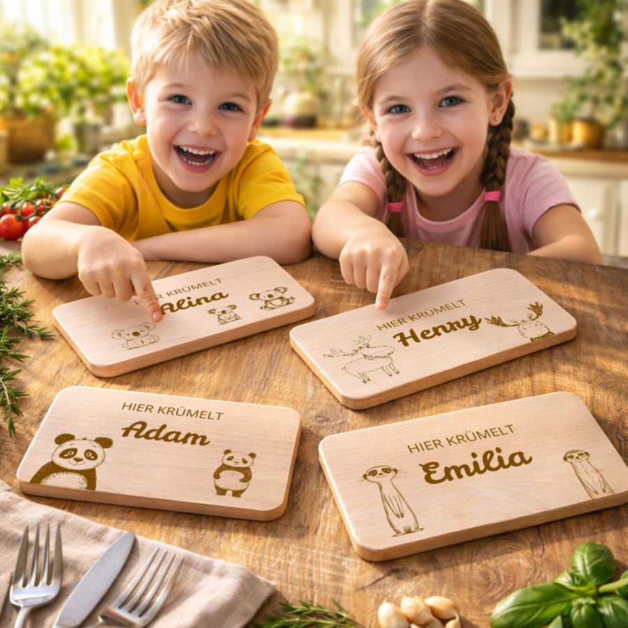 Frühstücksbrettchen (5 Bundle Tiere Erdmännchen, Panda, Koala 7)