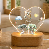 Nachtlicht Safari Tiere Monogramm