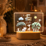 Nachtlicht Safari Tiere Monogramm